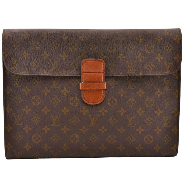 Louis Vuitton Monogram Poche Ministre Document Case Authentic Vintage 70s Model - Picture 16 of 16